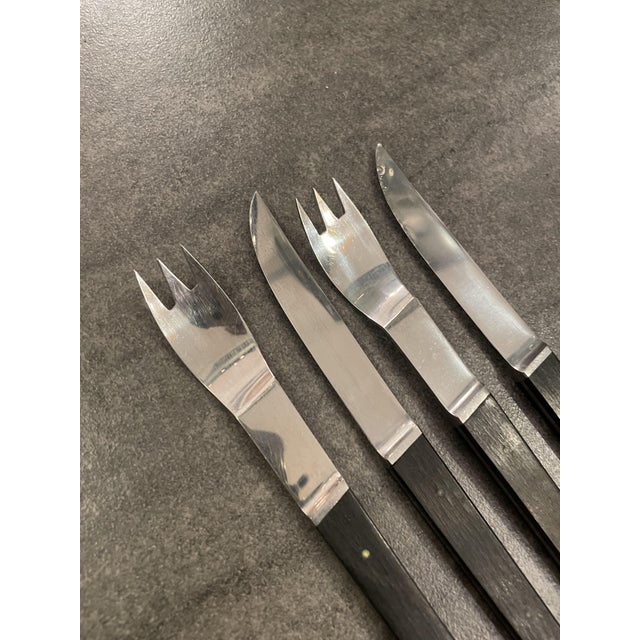 1950s Stainless Steel 3010 Cutlery by Helmut Alder for Amboss, 1957, Set of 4 For Sale - Image 5 of 8