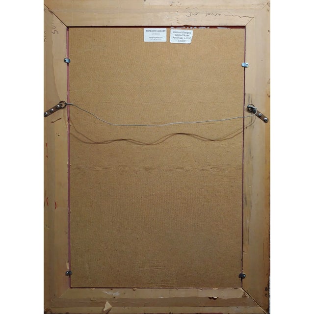 Brown Bernard Glasgow -1935 Seated Nude Woman -Oil Painting For Sale - Image 8 of 10