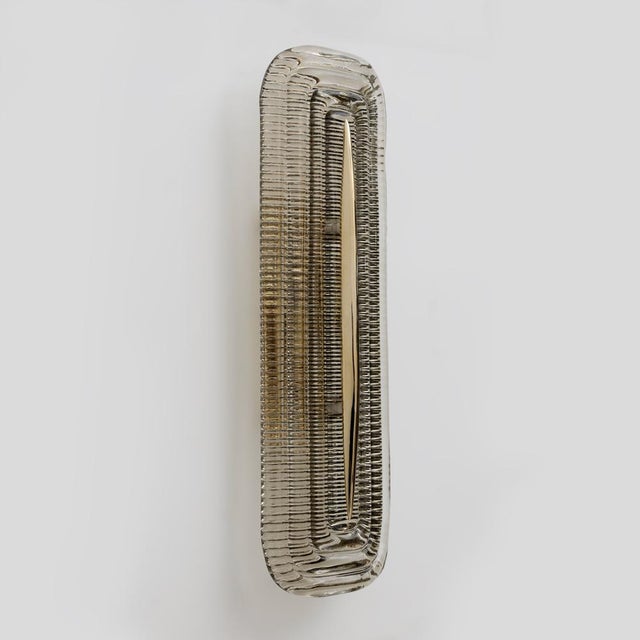 2000 - 2009 Large Modern Italian Murano Glass and Brass Sconces, 2000, Set of 2 For Sale - Image 5 of 11