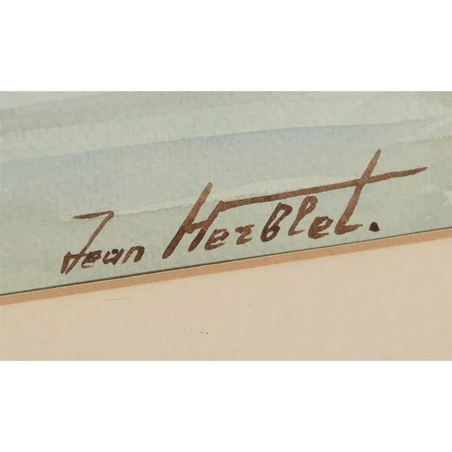 Traditional 3 Ducks in Flight Watercolour by Jean Herblet Ex- c.z. Guest Collection For Sale - Image 3 of 7