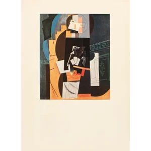 1957 After Pablo Picasso "Card Player", Period Full-Color Print