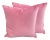 Early 21st Century Pink Velvet Pillows - a Pair For Sale