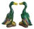 Mid 20th Century Chinese Export Hand-Painted Polychrome Ceramic Mallard Ducks - A Pair For Sale