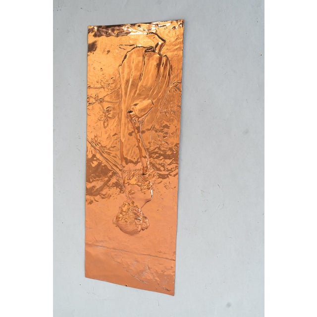 Early 20th Century Jugendstil Copper Relief Water Carrier, 1908 For Sale - Image 5 of 9