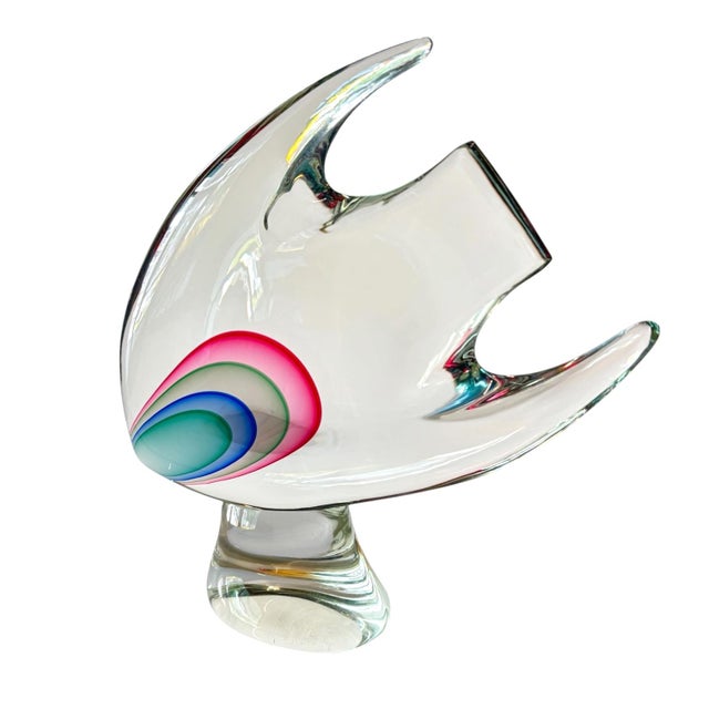 1970s Luigi Onesto Itallian Art Glass Fish Sculpture For Sale - Image 5 of 9