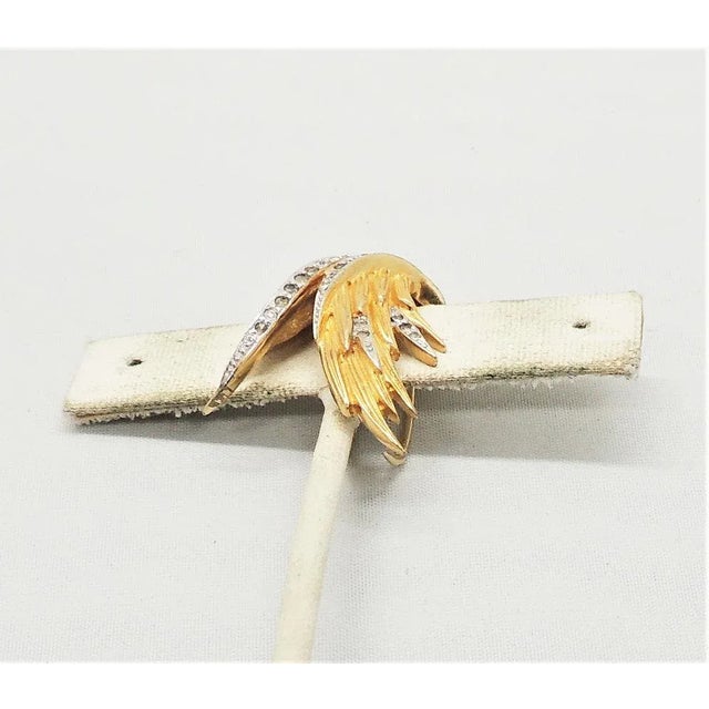 1950s Vintage Signed Jomaz Small Rhinestone Fur Clip For Sale - Image 5 of 7