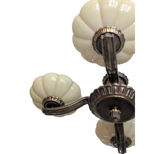 Vintage Four-Arm Chandelier by Paavo Tynell for Taito Oy, 1940s For Sale - Image 4 of 15