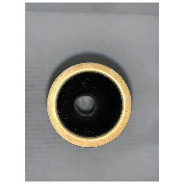 1920s 1920s Japanese Black Cloisonne Vase Multicolor Moonstone For Sale - Image 5 of 8