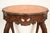 Brown Romweber Style French Provincial Louis XV Carved Walnut and Satinwood Inlaid Marquetry Side Tables, Pair For Sale - Image 8 of 12