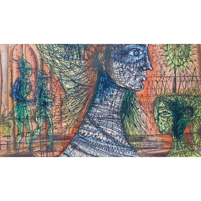 Jean Carzou, The Masked Queen, Lithograph For Sale - Image 3 of 9