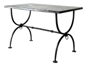 Mid-Century Modern French Coffee Table with Marble Top, 1960s