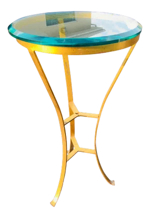 Vintage Regency Style Gilded Wrought Iron Pedestal Stand.