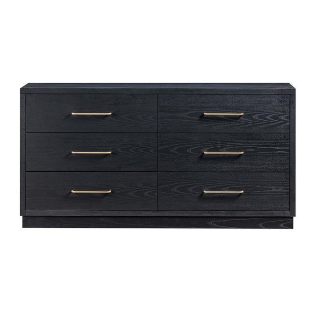 Boho Chic Marlow Black Wood Dresser For Sale - Image 3 of 8