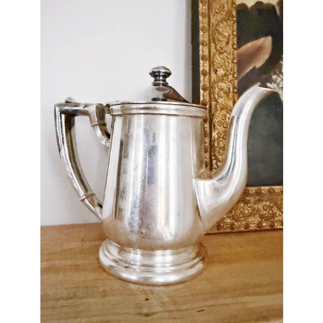 1950s 1951 Silver Plated Teapot From the Fifth Avenue Hotel Nyc For Sale - Image 5 of 6