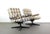 Metal Vintage Black Leather Sling Lounge Chairs by Odd Knutsen with Metal Bases - a Pair For Sale - Image 7 of 7