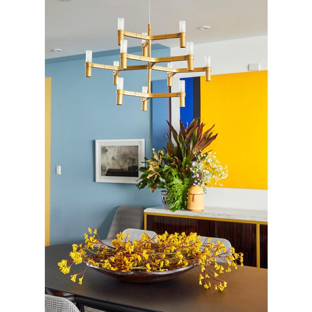 This is the Crown Minor chandelier in a "Crown Gold" finish from Nemo, designed by Jehs + Laub. Retails for $2,023. Made...