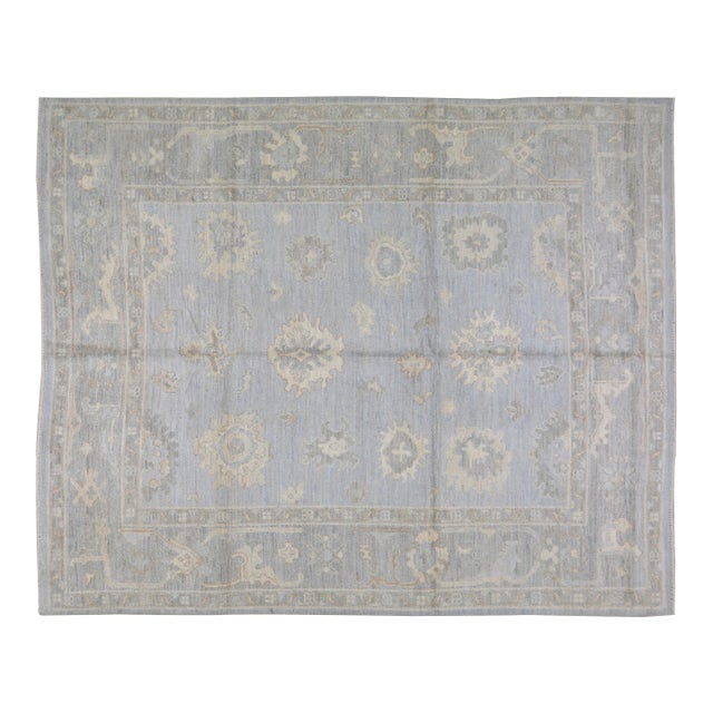 Contemporary Oushak Hand Knotted Wool Rug,8'X9'10" For Sale