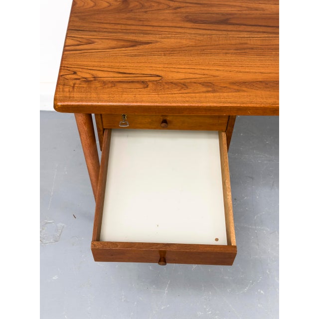 Vintage Teak Desk with Drawers, 1960s For Sale - Image 13 of 18