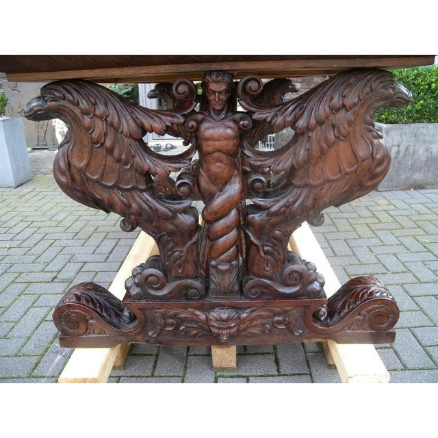 Renaissance Desk with Carved Eagle For Sale - Image 5 of 18