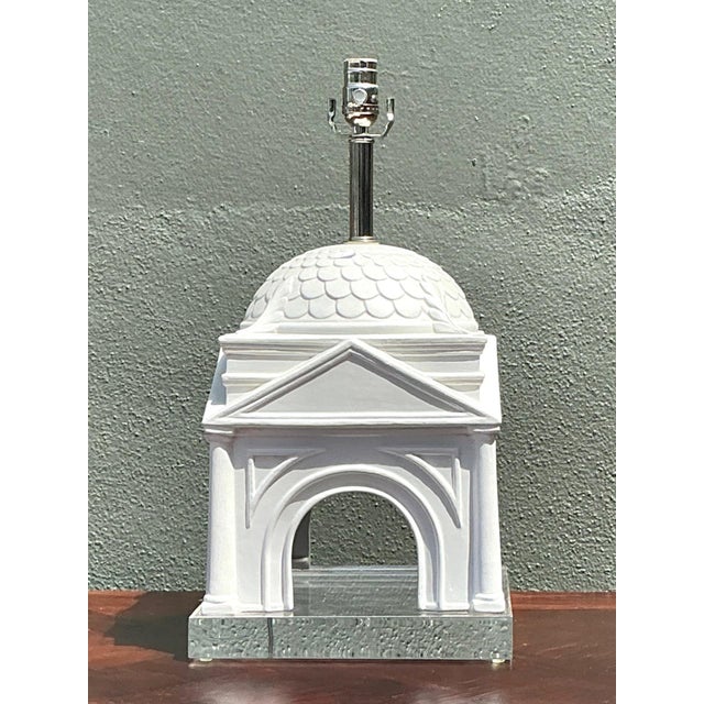 Contemporary Vintage Architectural Ceramic Table Lamp For Sale - Image 3 of 17