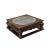 The Chinese Brown Wood Square Stone Top Vase Stand Display Riser is a stunning piece of decorative furniture that exudes...
