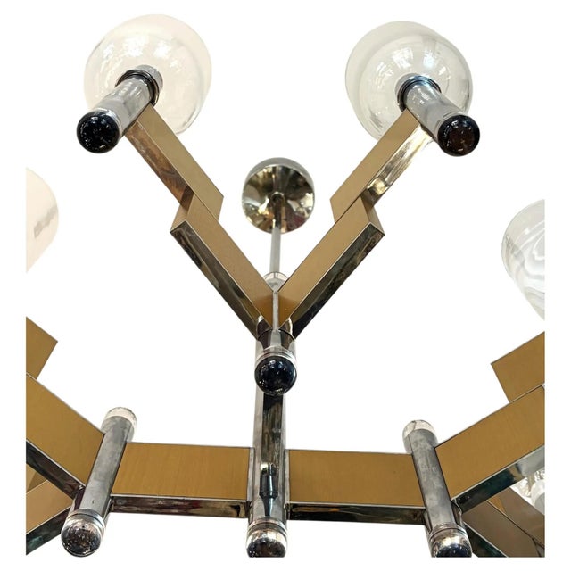 Mid-Century Modern Vintage Italian Chandelier by Gaetano Sciolari, 1970s For Sale - Image 3 of 5
