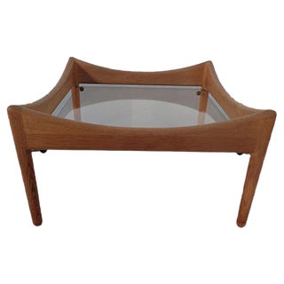 Modus Oak & Glass Table by Kristian Vedel for Soren Willadsen, 1963 For Sale
