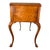 Vintage 1930s Queen Anne Style Burl Wood Writing Desk With Beveled Glass Top For Sale - Image 12 of 17