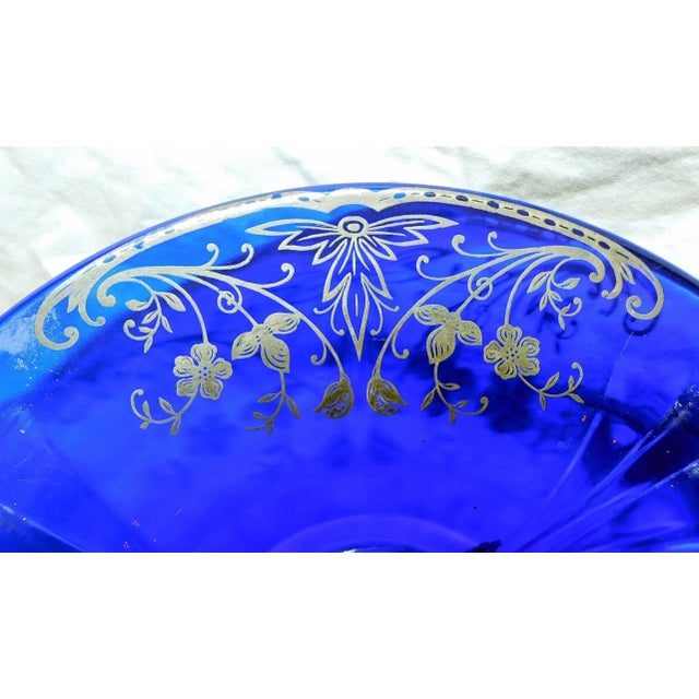 Vintage Colbalt Glass Garniture Set - 3 Pieces For Sale In Philadelphia - Image 6 of 9