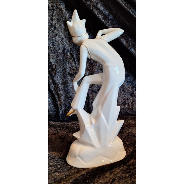Art Deco Porcelain Figurine Dancer by Günthersfeld, 1920s For Sale - Image 3 of 6