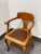 Early 20th Century Captain’s Oak + Leather Armchair, Antique For Sale - Image 5 of 9