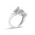 Haus of Brilliance 10K White Gold 1/2 Cttw Diamond Bypass Cocktail Ring, Size 7 For Sale - Image 4 of 6