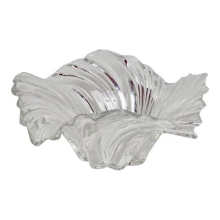 Vintage Mikasa "Belle Epoque" Large Glass Sculptural Bowl For Sale