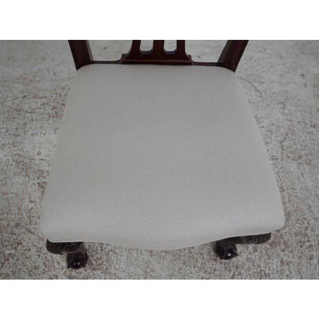 Brown Set of 8 Kindel Mahogany Ball & Claw Dining Room Chairs For Sale - Image 8 of 12