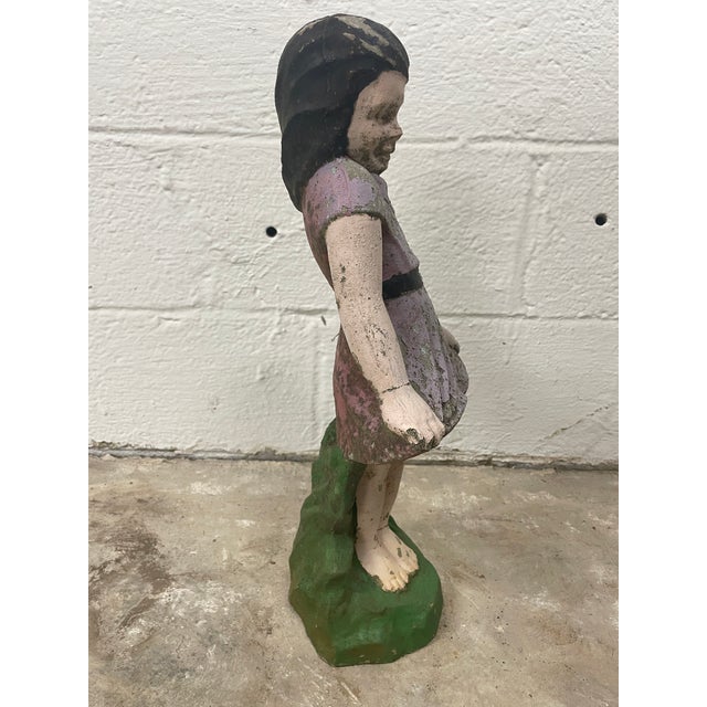 1950s Mid-Century "Bashful Betty" Cast Stone Sculpture — Reclaimed New Orleans Estate For Sale - Image 4 of 7