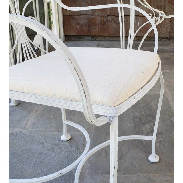 Vintage Wrought Iron Dining Table and Chairs For Sale - Image 11 of 12