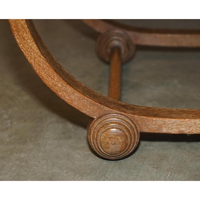 Art Deco Limed Oak Dressing Table and Stool from Heals London, 1920s, Set of 2 For Sale - Image 13 of 18