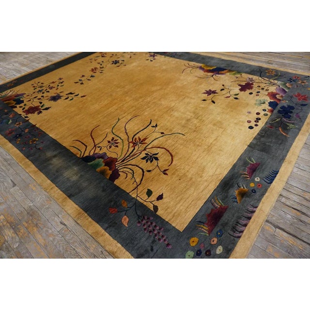 Brown 1920s Chinese Art Deco Carpet ( 9' x 11'6" - 274 x 351 ) For Sale - Image 8 of 12