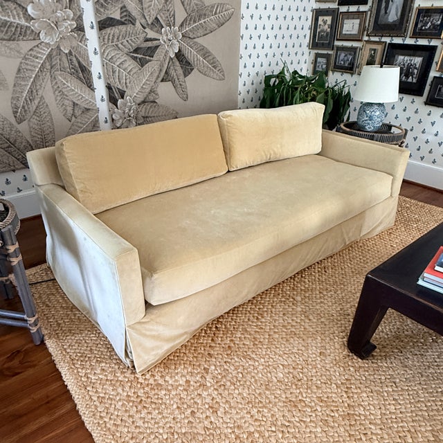 Skirted Bench Seat Sofa For Sale - Image 9 of 13