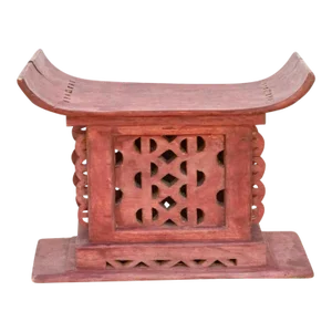Tribal Motif Vintage African Asante Stool