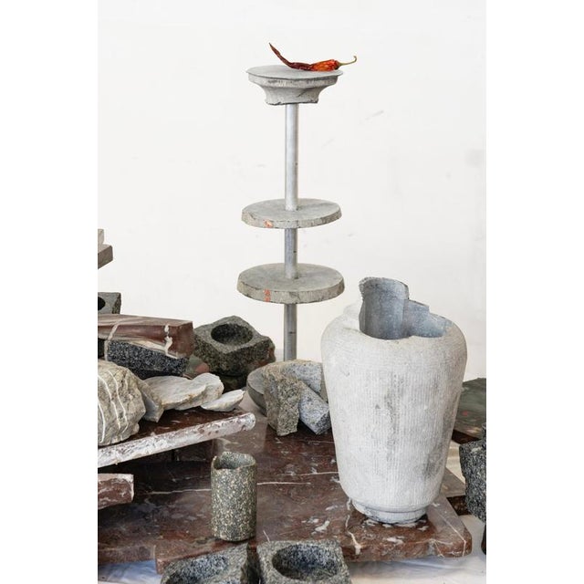 Baluster Remnant Carafe by Studio DO Dimensions: Ø 16 x H 32 cm Materials: Stainless steel, steel & alu Color: shades of grey