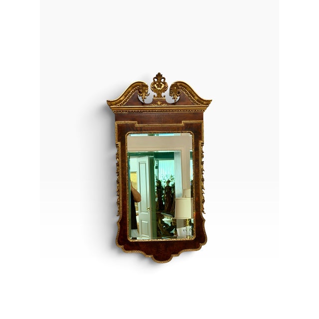 1950s 19c Style Regency Giltwood & Burl Walnut For Sale - Image 5 of 5