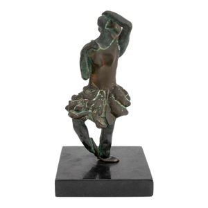 Illegibly Signed Ballerina Bronze Sculpture, 1988