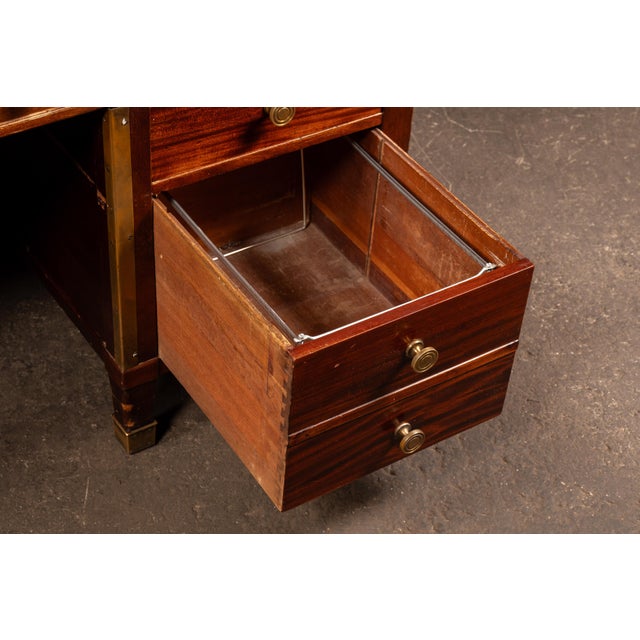 1920s Regency Mahogany Partners Desk For Sale - Image 13 of 17