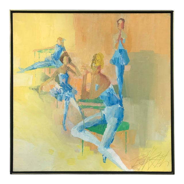 1960's Signed George Barrel Original Oil Painting of Ballerina Posing For Sale - Image 13 of 13