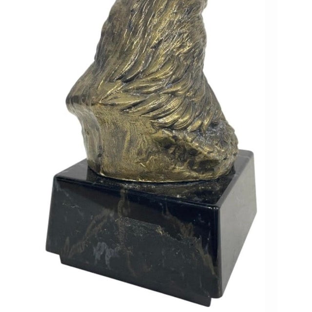 American Eagle Sculpture on Marble Effect Base For Sale - Image 3 of 4