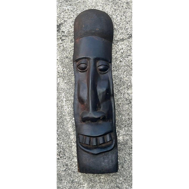 Vintage Hand Carved Tribal Mask For Sale - Image 10 of 12