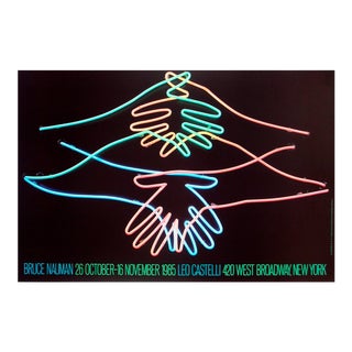 1985 Bruce Nauman 'Big Welcome' Pop Art Multicolor,Blue,Green Usa Offset Lithograph For Sale
