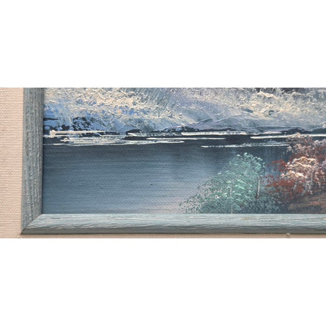Cabin W Zeller Original Oil Painting Winter Snow Scene Forest Cabin Framed Art For Sale - Image 3 of 11