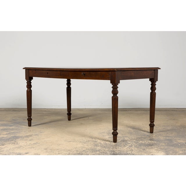 Late 19th Century French Louis XVI Style Oak Writing Table For Sale - Image 12 of 17